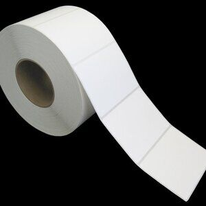 Barcodefactory Thermal Transfer Labels, 4 x 3, 1 Roll, 1900 Labels [Perforated]